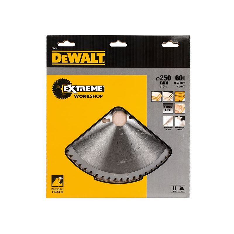 Dewalt Power Tools Series 60 Circular Saw Blade 250 x 30mm x 60T DeWALT Power Tools - Dynamic Drive