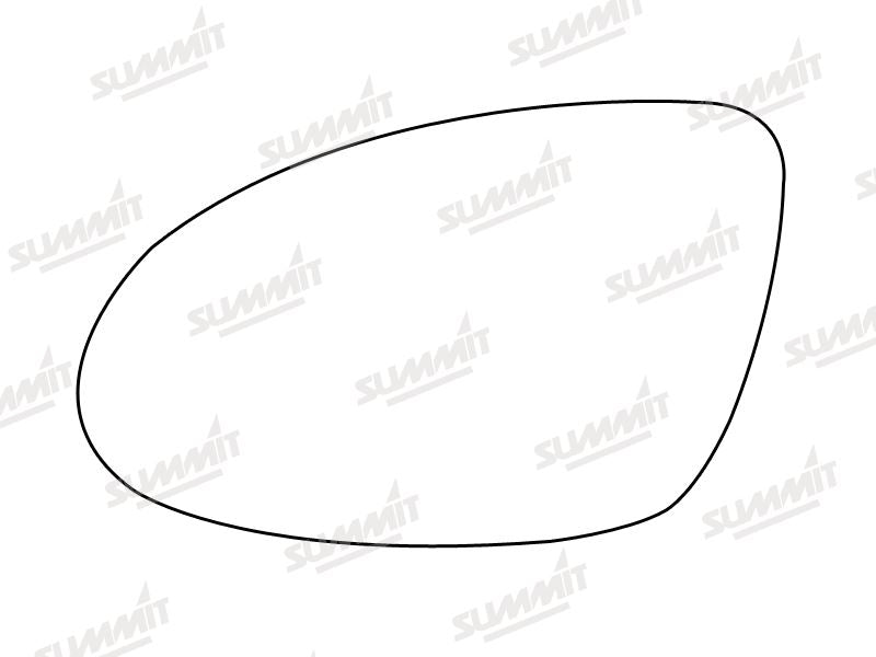 Summit Stick-On Standard Mirror Glass fits Mercedes S Class 99 to 03 LHS Summit - Dynamic Drive