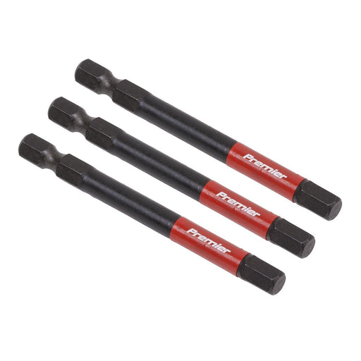 Sealey Hex 6mm Impact Power Tool Bits 75mm 3pc AK8264 Sealey - Dynamic Drive