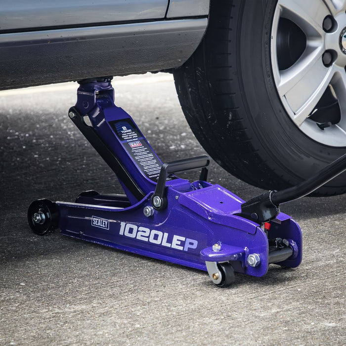 Sealey Low Profile Short Chassis Trolley Jack 2 Tonne - Purple 1020LEP Sealey - Dynamic Drive