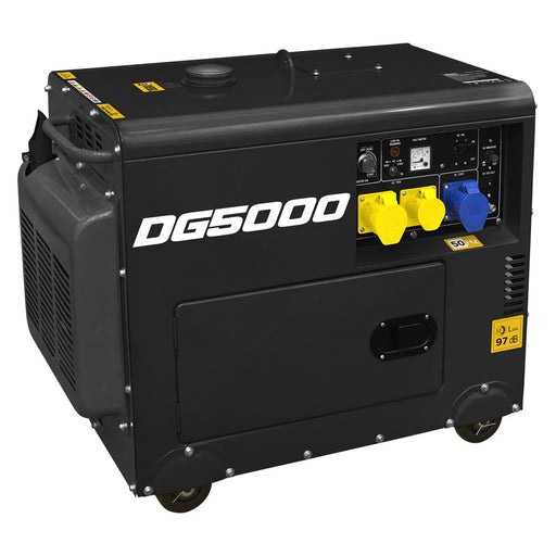Sealey 5000W Generator 4-Stroke Engine 110/230V DG5000 Sealey - Dynamic Drive