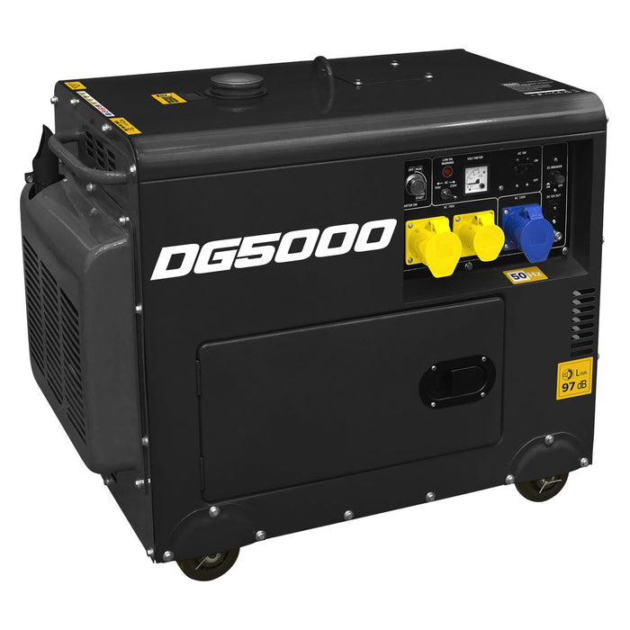 Sealey 5000W Generator 4-Stroke Engine 110/230V DG5000 Sealey - Dynamic Drive