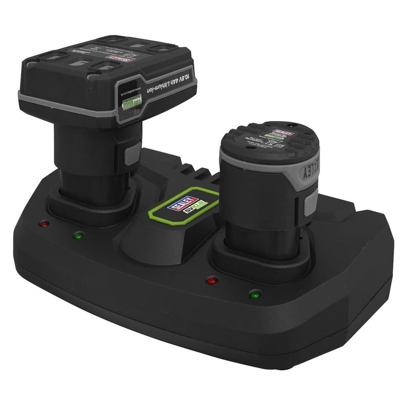 Sealey Fast Charge Dual Battery Charger for 10.8V SV10.8 Series CP108VMC2 Sealey - Dynamic Drive