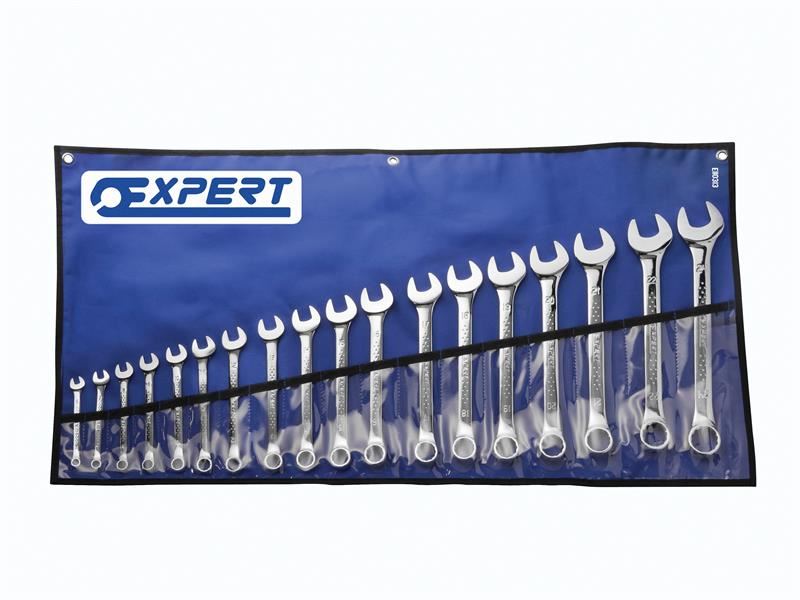 Expert Combination Spanner Set with Tool Roll, 18 Piece Expert - Dynamic Drive