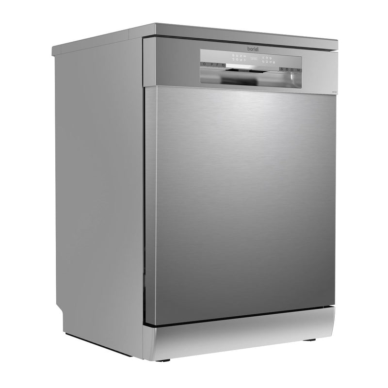 Baridi Regular Sized Freestanding Dishwasher 60cm Wide 14 Place Settings Silver Baridi - Dynamic Drive