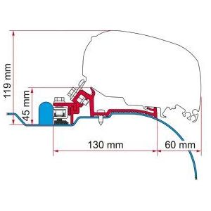 Fiamma F80/F65 Adapter Iveco Daily H2 98655-733 Fiamma - Dynamic Drive