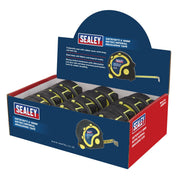 Sealey Rubber Tape Measure 5m(16ft) x 19mm Metric/Imperial Display Box of 12 Sealey - Dynamic Drive