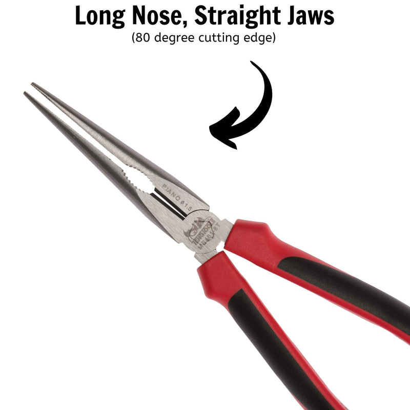 Teng Tools Long Nose Plier TPR Grip 205mm Teng Tools - Dynamic Drive