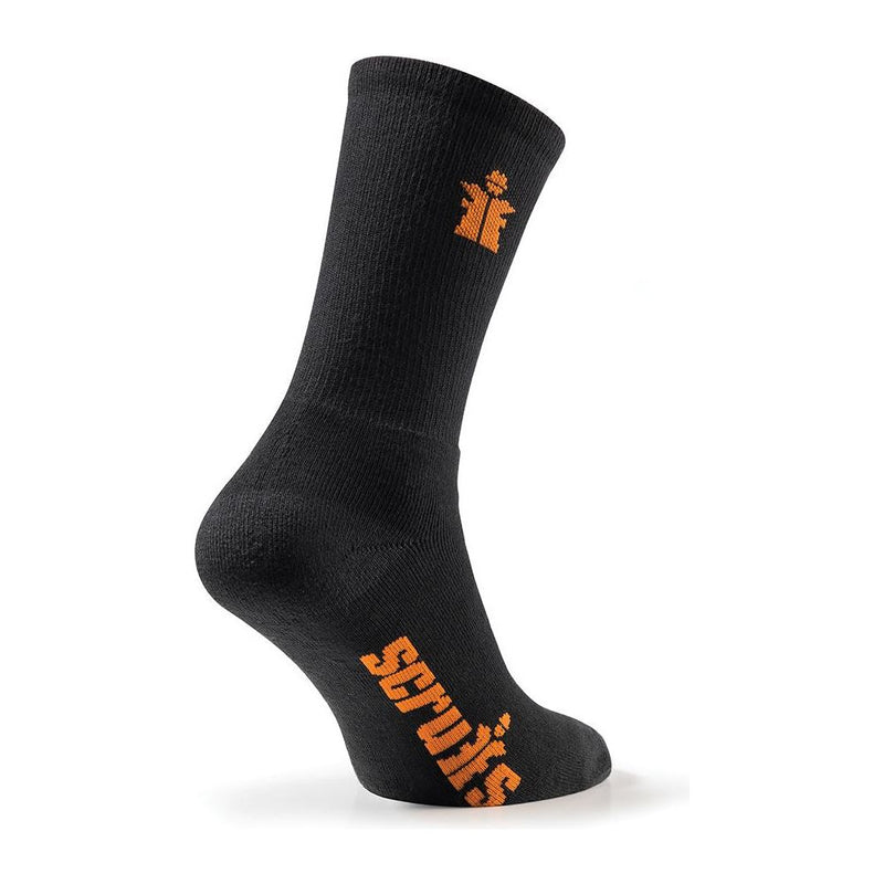 Scruffs Worker Socks Black 3pk Size 10 - 13 / 44 - 48 Scruffs - Dynamic Drive