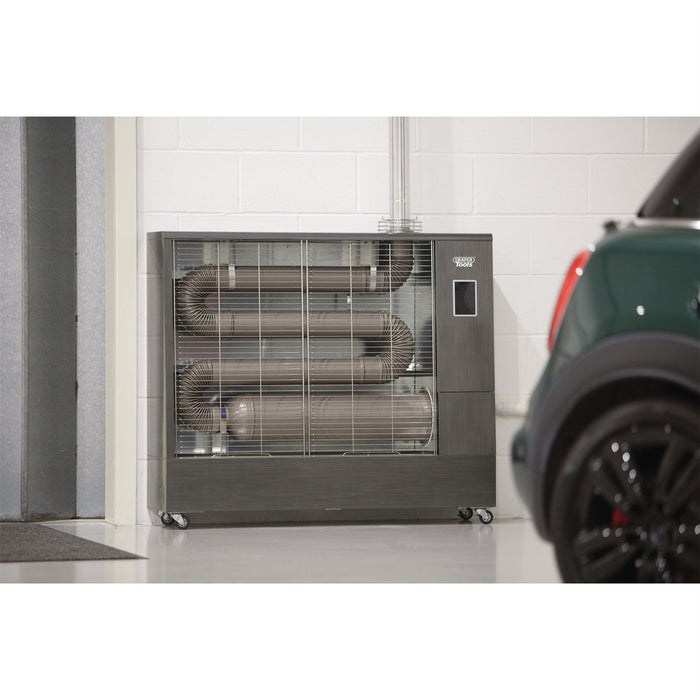 Draper 230V Far Infrared Diesel Heater with Flue Kit, 67,500 BTU/19.8kW 18104 Draper - Dynamic Drive