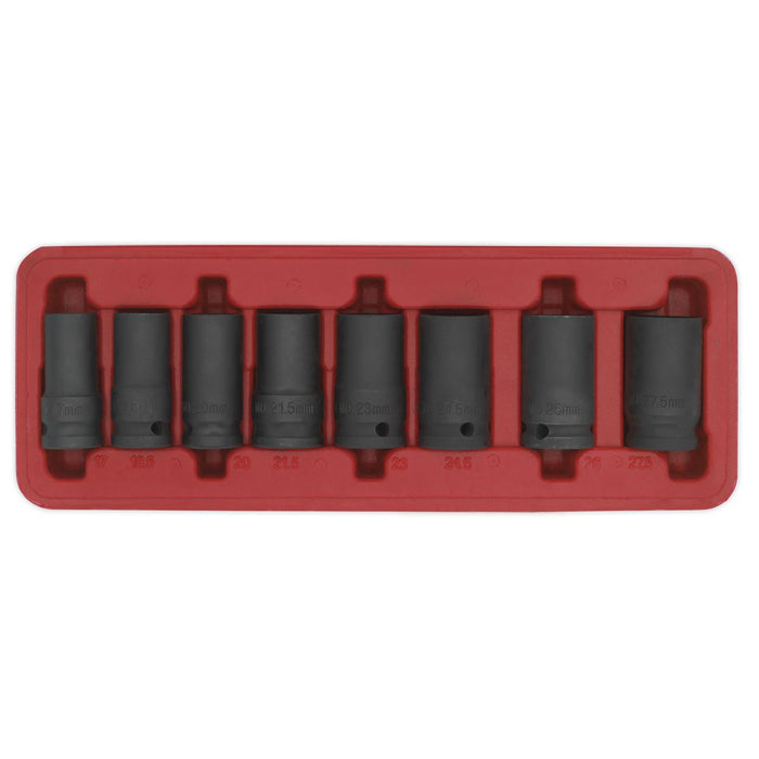 Sealey Locking Wheel Nut Removal Set 8pc 1/2"Sq Drive SX202 Sealey - Dynamic Drive
