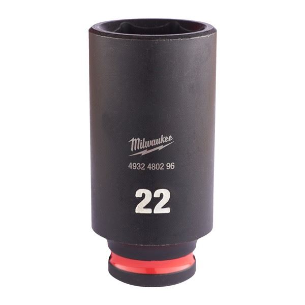 Milwaukee 22mm 3/8 Impact Socket Deep-1Pc Ne 4932480296 Milwaukee - Dynamic Drive
