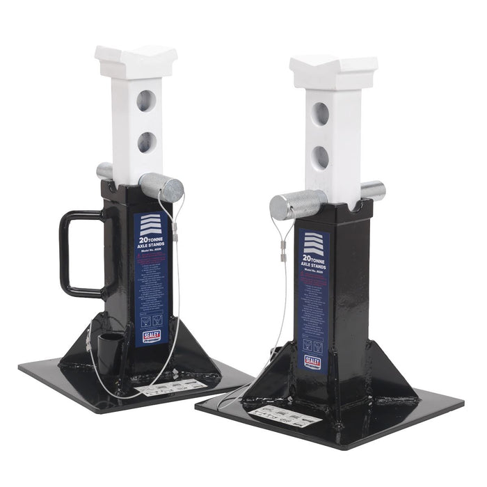 Axle Stands (Pair) 20Tonne Capacity Per Stand Sealey  - Dynamic Drive