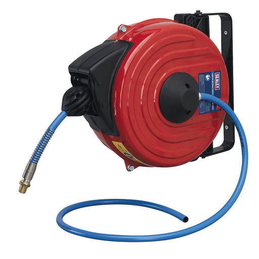 Sealey Retractable Air Hose Reel 12m 8mm ID TPU Hose SA90 Sealey  - Dynamic Drive