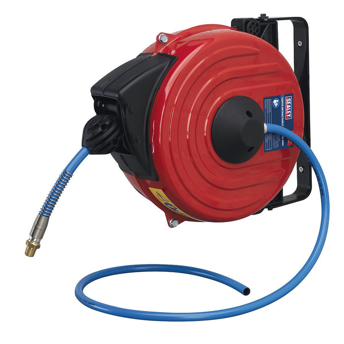 Sealey Retractable Air Hose Reel 12m 8mm ID TPU Hose SA90 Sealey  - Dynamic Drive
