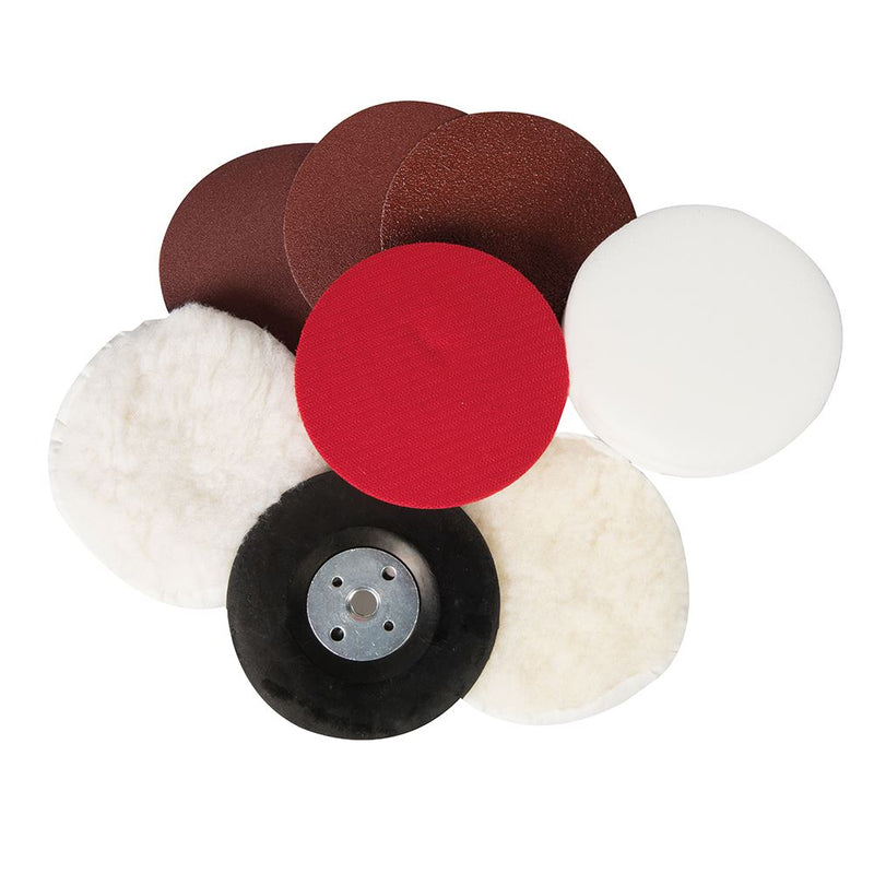 Silverline Sanding & Polishing Kit 8pce 115mm Silverline - Dynamic Drive