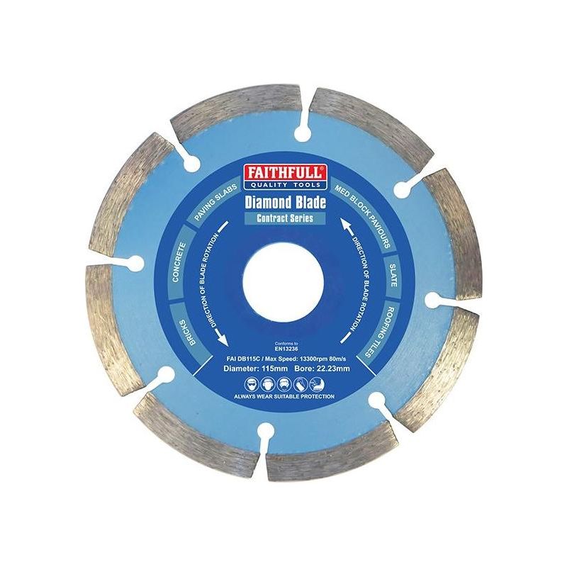 Faithfull Contract Diamond Blade 115 x 22.2mm Faithfull - Dynamic Drive