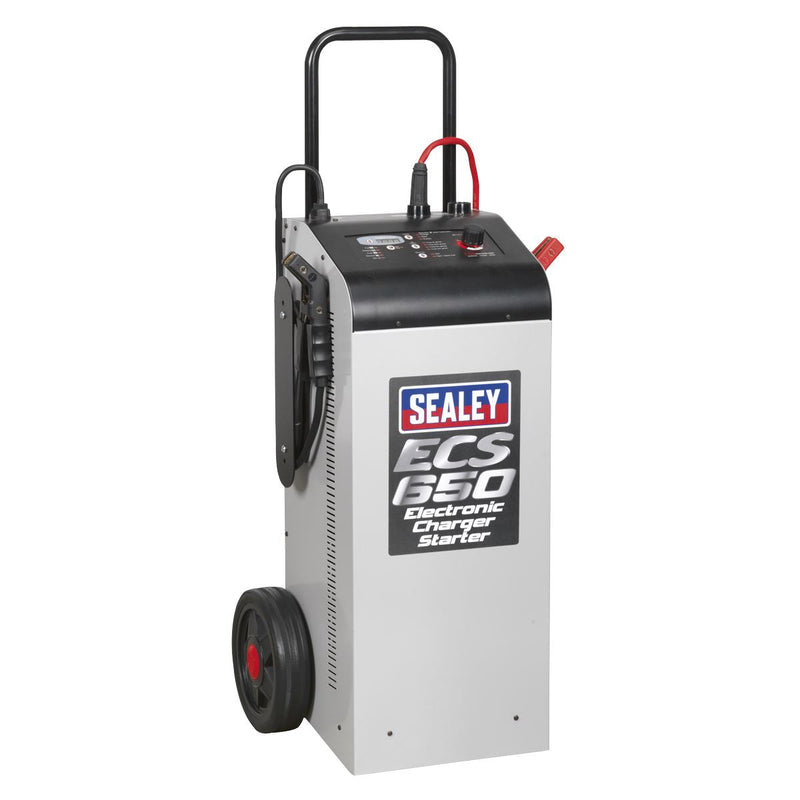 Sealey Electronic Charger Maintainer/Starter 100/650A 12/24V ECS650 Sealey - Dynamic Drive