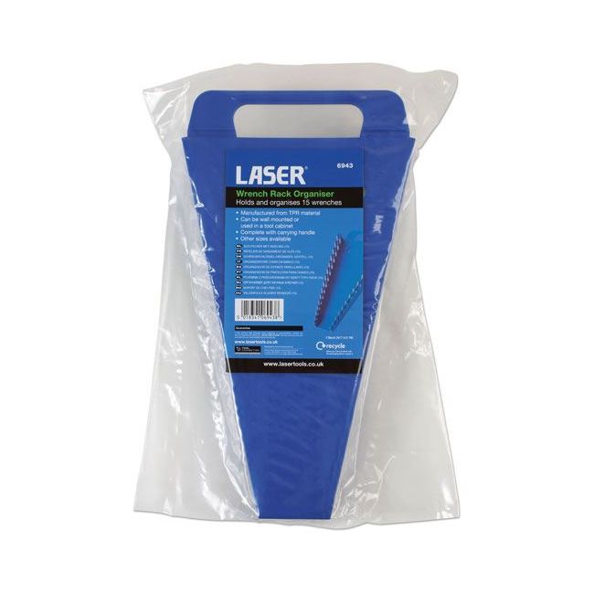 Laser Spanner Rack Organiser, 15 Spanners 6943 Laser - Dynamic Drive