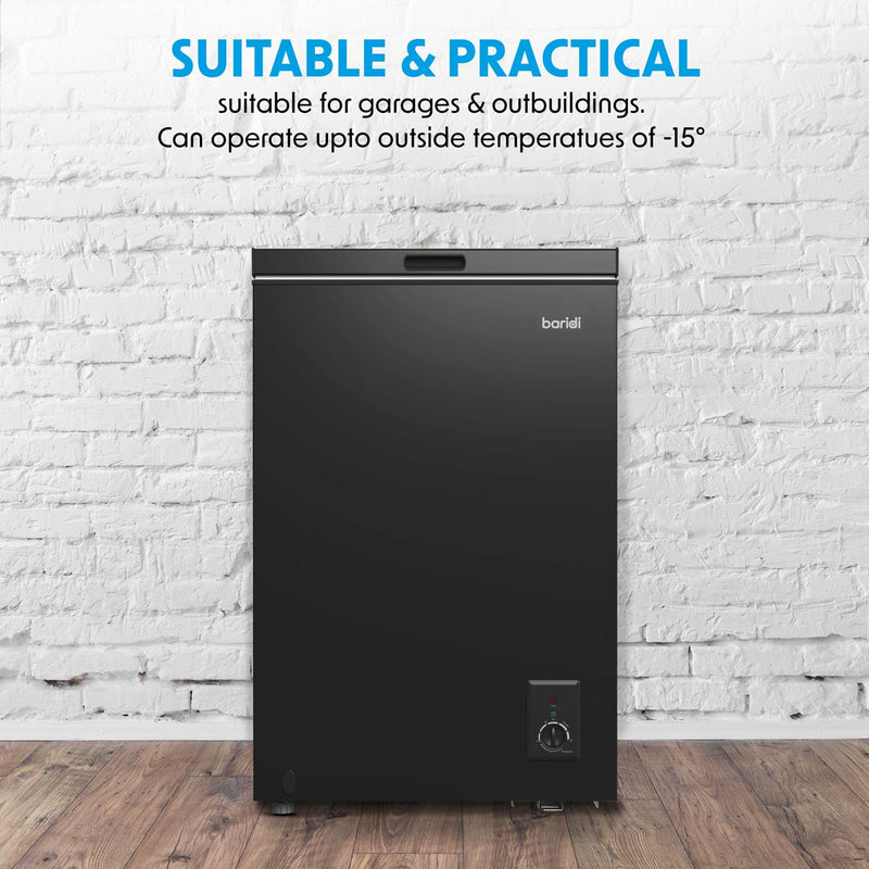 Baridi Freestanding Chest Freezer 99L Capacity - Black DH153 Baridi - Dynamic Drive