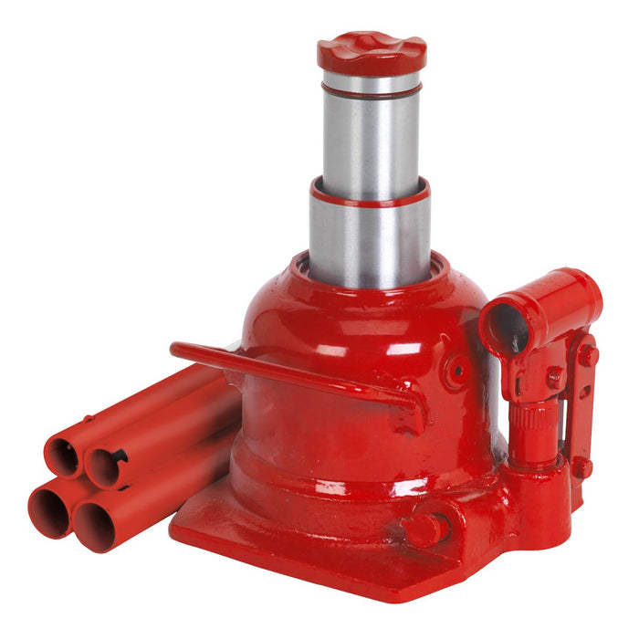 Sealey Bottle Jack 10tonne Low Entry Telescopic BJ10LE Sealey  - Dynamic Drive