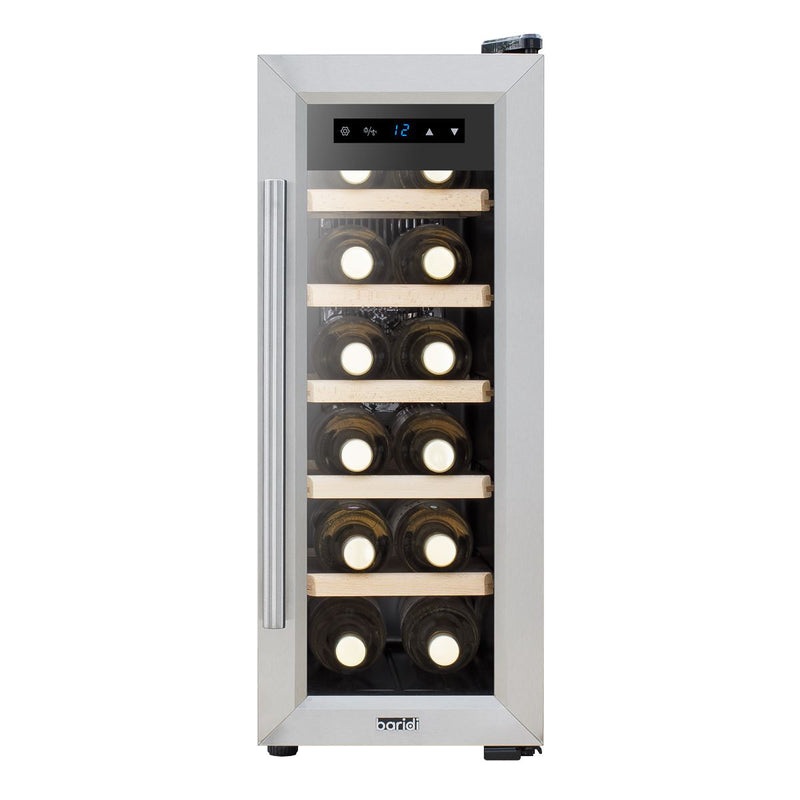Baridi 12 Bottle Wine Fridge & Cooler - Stainless Steel DH74 Baridi - Dynamic Drive