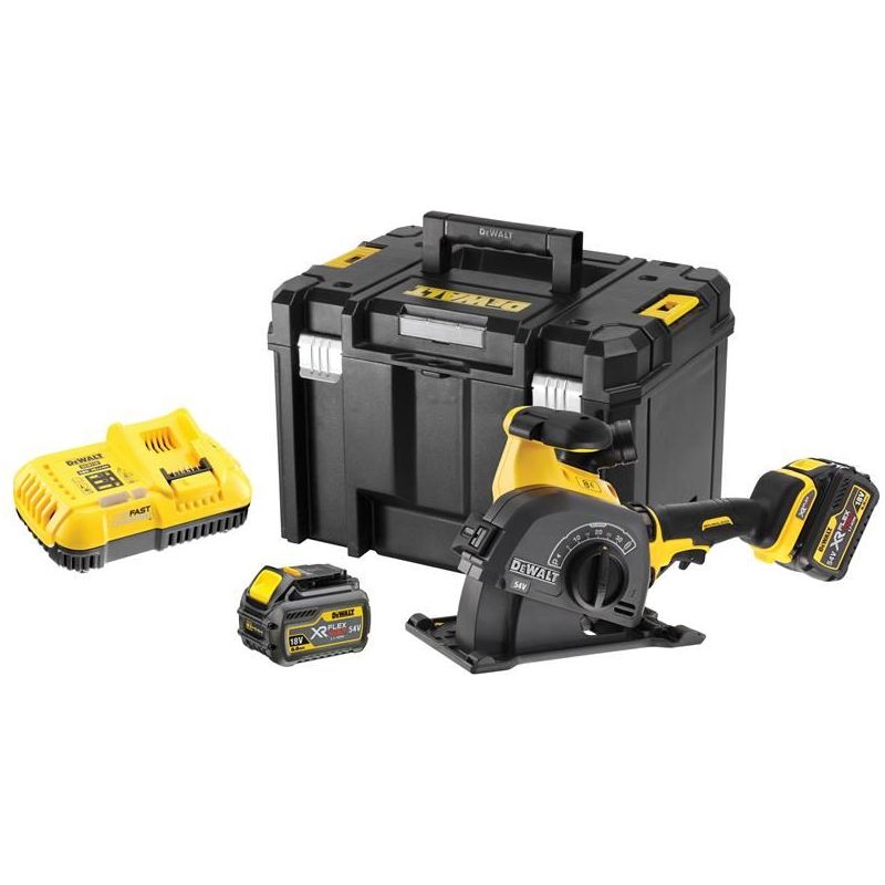Dewalt Power Tools DCG200T2 XR FlexVolt Wall Chaser 125mm 54V 2 x 6.0Ah Li-ion DeWALT Power Tools - Dynamic Drive