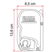 Fiamma F45 S Winch Awning Wind Out 450 Polar White Royal Blue Fabric 06280G01Q Fiamma  - Dynamic Drive