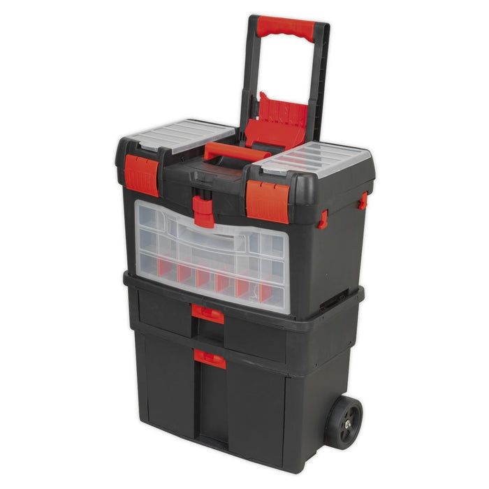 Sealey Mobile Toolbox with Tote Tray & Removable Assortment Box AP850 Sealey - Dynamic Drive