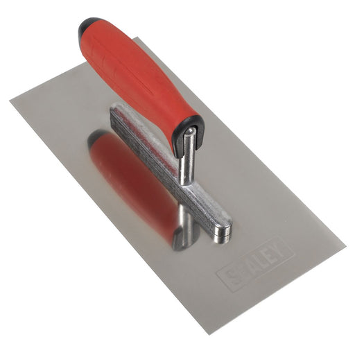 Sealey Stainless Steel Plastering Trowel with Rubber Handle 270mm T7800 Sealey - Dynamic Drive