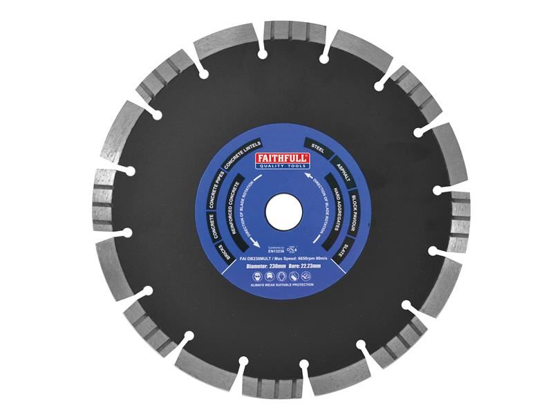 Faithfull Multi Cut Diamond Blade 230 x 22mm Faithfull - Dynamic Drive