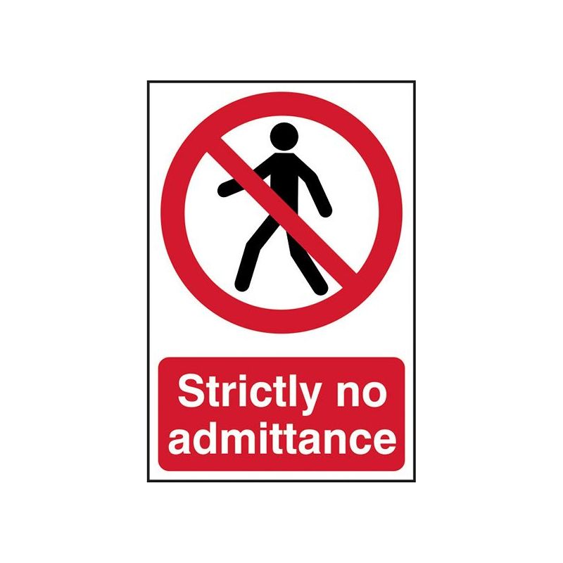Scan Strictly No Admittance - PVC Sign 200 x 300mm Scan - Dynamic Drive