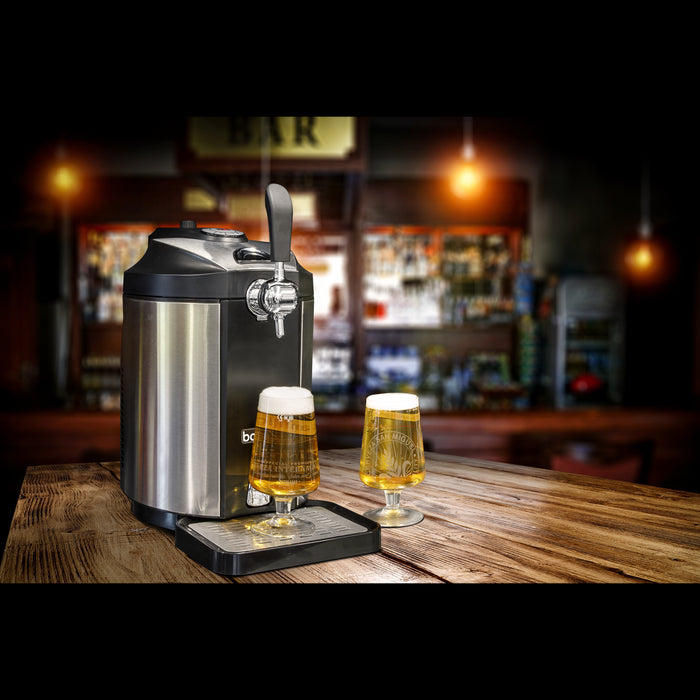 Baridi 5L Mini Keg Draft Beer Dispenser Tap 4C Integrated Cooling Baridi  - Dynamic Drive