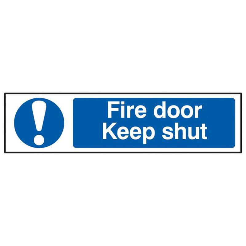 Scan Fire Door Keep Shut - PVC Sign 200 x 50mm Scan - Dynamic Drive