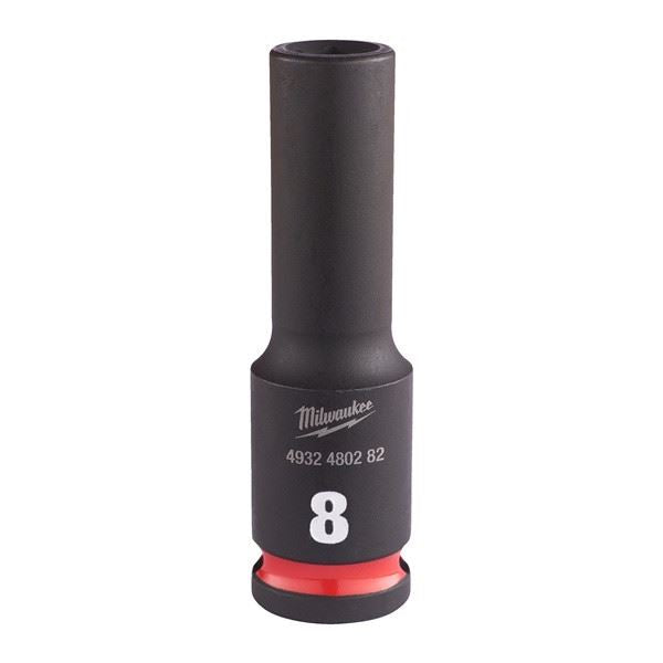 Milwaukee 8mm 3/8 Impact Socket Deep-1Pc New 4932480282 Milwaukee - Dynamic Drive