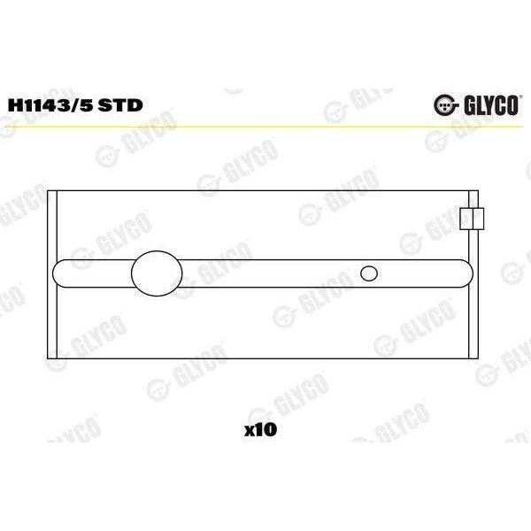 Glyco H1143/5STD Engine Bearing Glyco  - Dynamic Drive