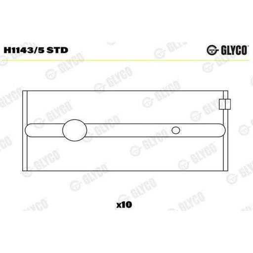 Glyco H1143/5STD Engine Bearing Glyco  - Dynamic Drive