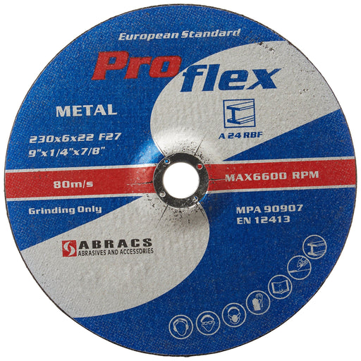 Connect Abracs Metal Grinding Discs 230mm x 6.0mm 25pc 32195 Tool Connection - Dynamic Drive