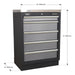 Sealey Modular 5 Drawer Cabinet 680mm APMS59 Sealey - Dynamic Drive