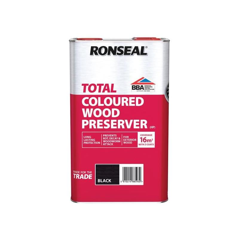 Ronseal Trade Total Wood Preserver Black 5 litre Ronseal - Dynamic Drive