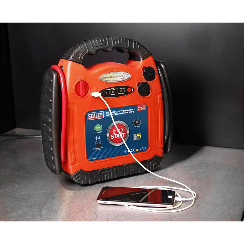 Sealey RoadStartï Emergency Power Pack 12V 900 Peak Amps RS131 Sealey - Dynamic Drive