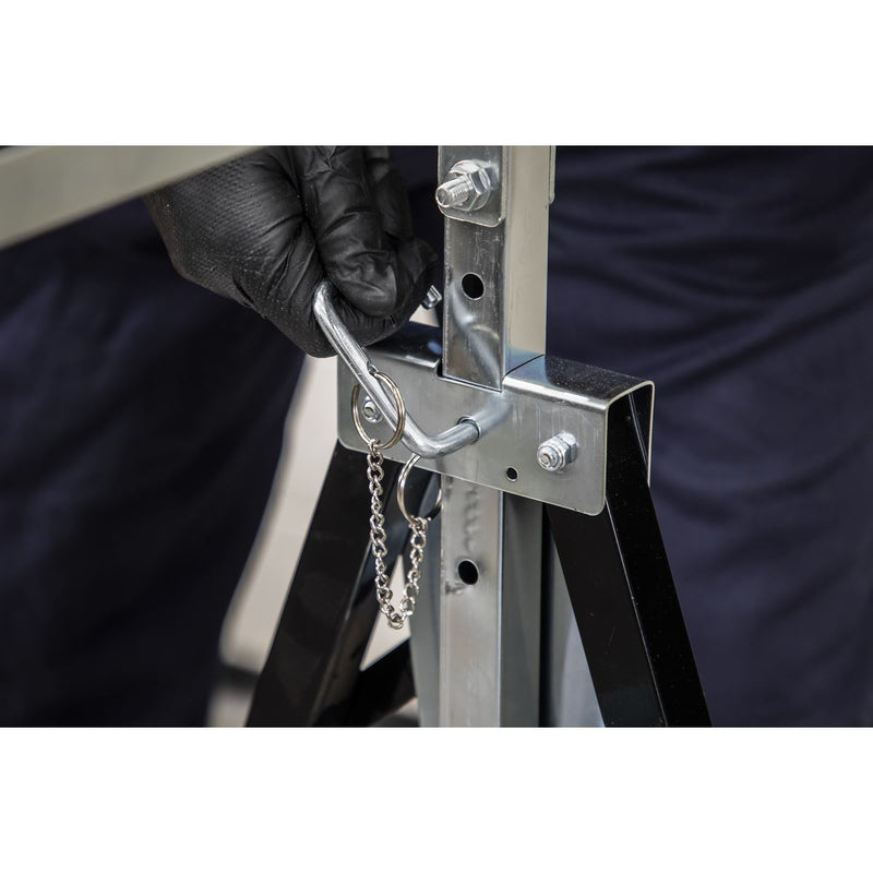 Sealey Fold Down Telescopic Trestle 200kg Capacity - Pair FDT32 Sealey - Dynamic Drive