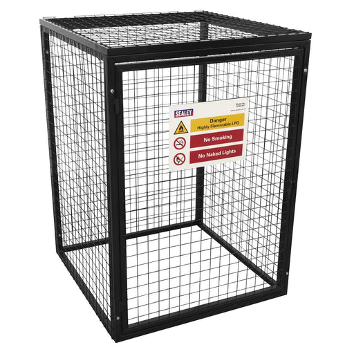 Sealey Safety Cage 4 x 47kg Gas Cylinders GCSC447 Sealey - Dynamic Drive