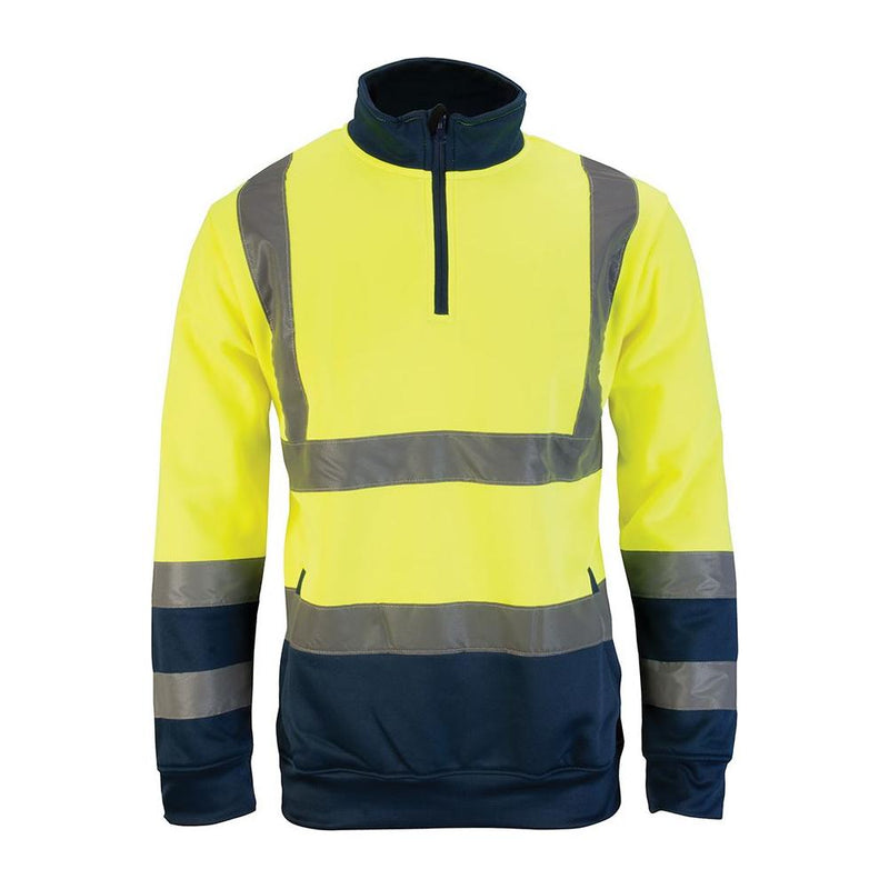 Tough Grit Hi-Vis 2-Tone Sweatshirt Yellow/Navy M Tough Grit - Dynamic Drive