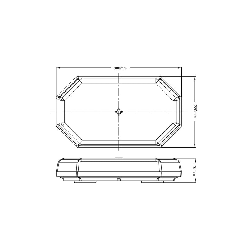 Ring Automotive RCV9812 TM Reg65 Bar Magnetic Mount, 12/24 V, Amber Ring Automotive - Dynamic Drive