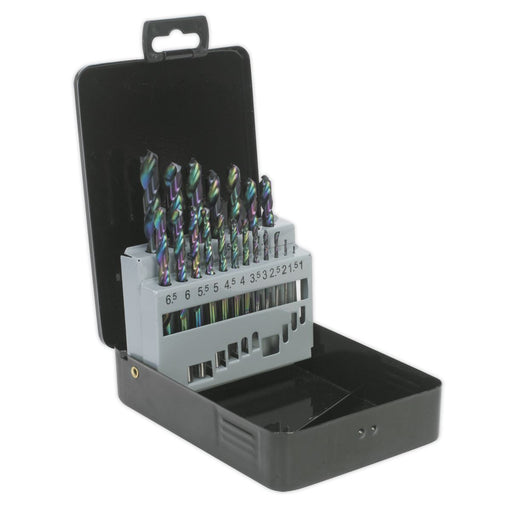 Seigen by Sealey HSS Drill Bit Set 19pc Edge Ground Metric DIN 338 S0868 Seigen by Sealey  - Dynamic Drive