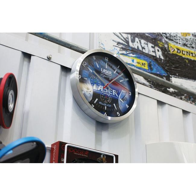 Laser Laser Tools Racing Wall Clock 8346 Laser - Dynamic Drive