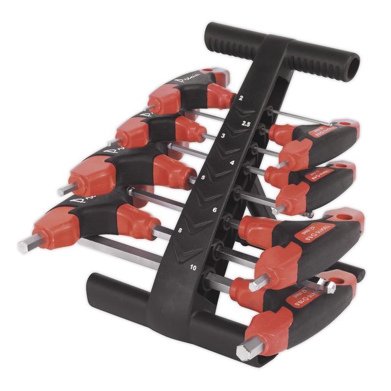 Sealey Ball-End Hex Key Set 8pc T-Handle Metric AK7144 Sealey - Dynamic Drive
