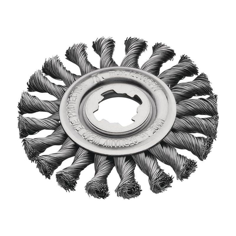 Lessmann X-Lock Steel Knot Wheel Brush 125mm Non Spark Lessmann - Dynamic Drive