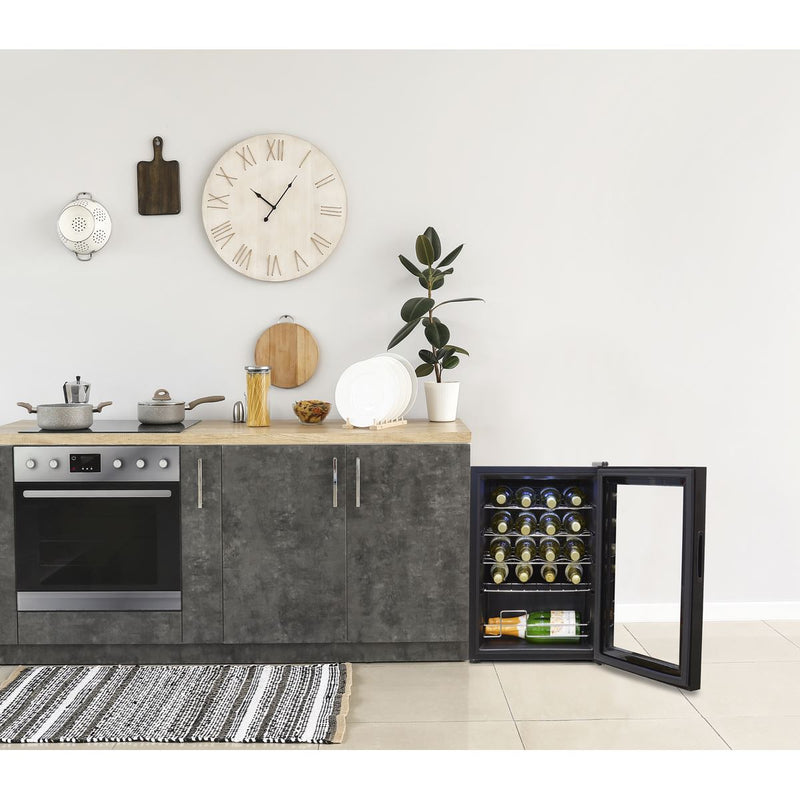 Baridi 20 Bottle Wine Cooler Fridge with Touchscreen Controls & LED Light - Black Baridi  - Dynamic Drive